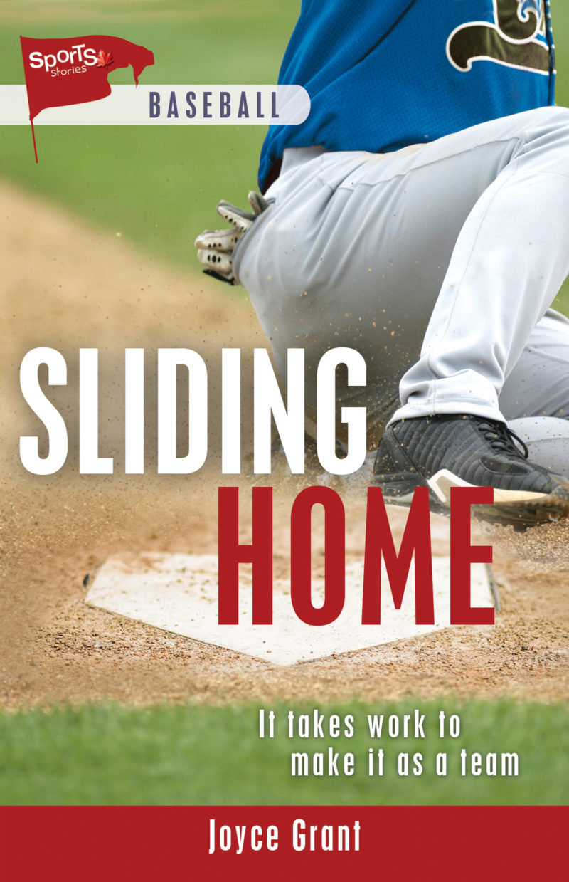 cover of middle grade novel sliding home by joyce grant