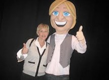 Ellen DeGeneres and her Mascot