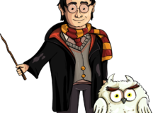 Illustration of Harry Potter and his owl, by creozavr, https://pixabay.com/users/creozavr-2567670/